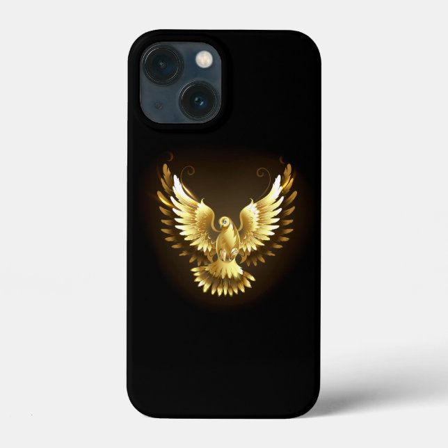 Faux Gold Foil Peace Dove on Black (Baksida)
