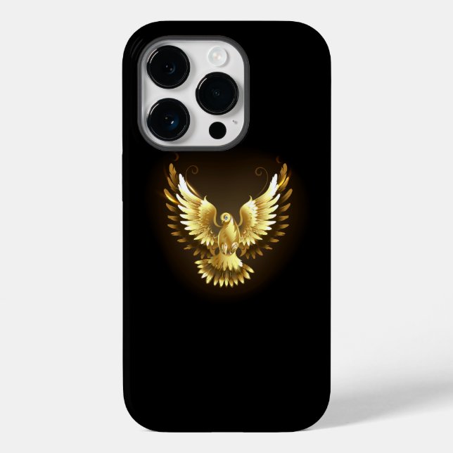 Faux Gold Foil Peace Dove on Black (Baksida)