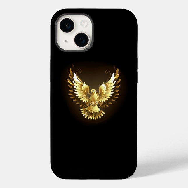 Faux Gold Foil Peace Dove on Black (Baksida)