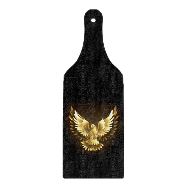 Faux Gold Foil Peace Dove on Black (Framsidan)