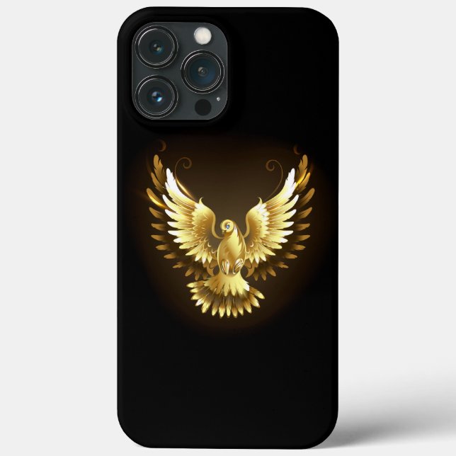 Faux Gold Foil Peace Dove on Black (Baksida)