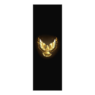 Faux Gold Foil Peace Dove on Black Fototryck