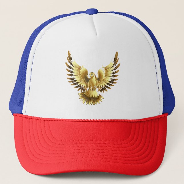 Faux Gold Foil Peace Dove on Black Keps (Framsida)