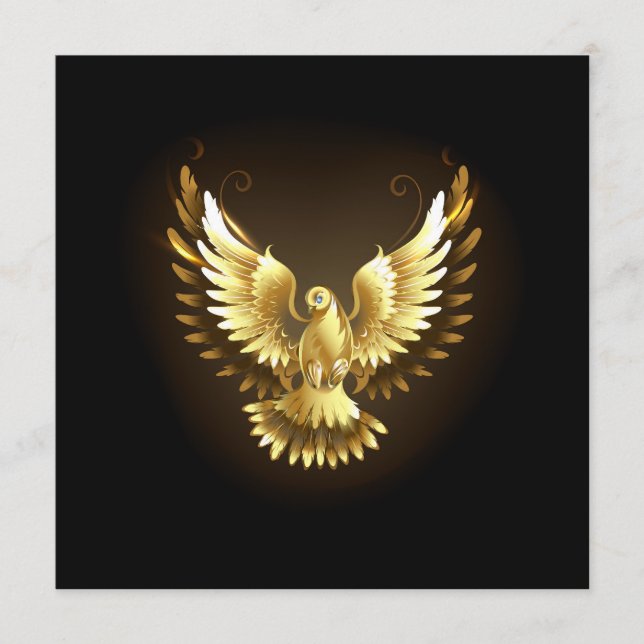 Faux Gold Foil Peace Dove on Black Program (Framsida)