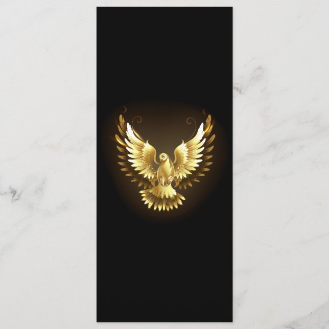 Faux Gold Foil Peace Dove on Black Program (Framsida)
