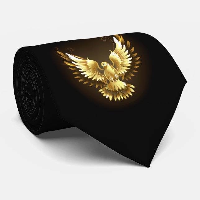 Faux Gold Foil Peace Dove on Black Slips (Rullad)