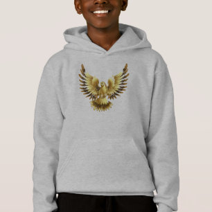 Faux Gold Foil Peace Dove on Black T Shirt