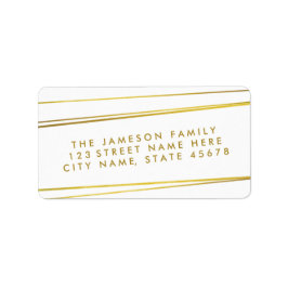 Faux Gold Foil Rand Address Label Adressetikett