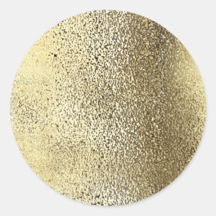 Faux Gold Foil. Runt Klistermärke