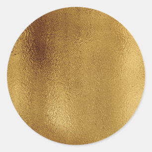 Faux Gold Foil. Runt Klistermärke