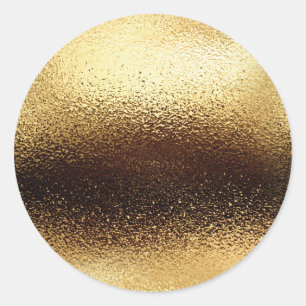 Faux Gold Foil. Runt Klistermärke