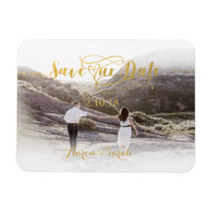 Faux Gold Foil Spara our Date Vintage Magnet