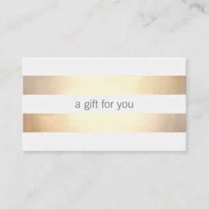 Faux Gold Foil Stripe Retail Gift Card Rabattkort