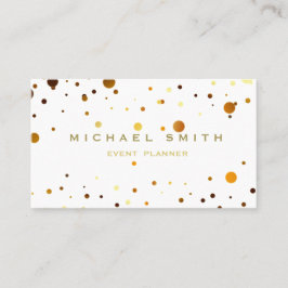 Faux Gold Foil Subtle Glitter White Affärskort Visitkort