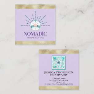 Faux Gold Foil Trim KN-nummer Fyrkantigt Visitkort
