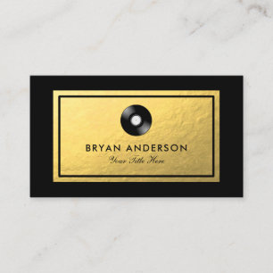 Faux Gold Foil - Vinyl Record, Affärskort Visitkort