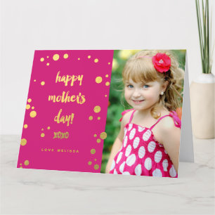 Faux Gold Foil XOXO Mors dag-kort Kort