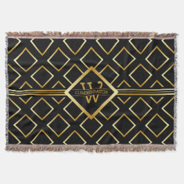Faux Gold Monogram - Black and Gold Filt