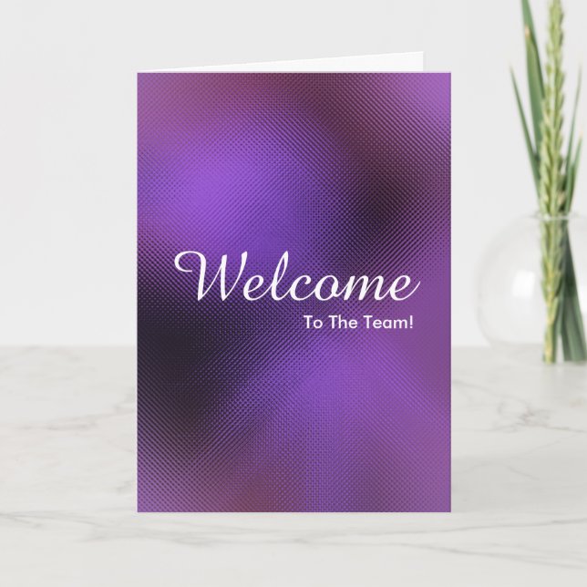 Faux Gold New Employee Welcome Card Kort (Framsida)