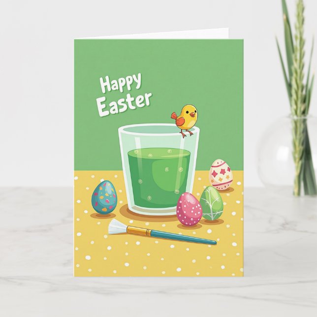 Faux Gold Springtime Card Kort (Framsida)