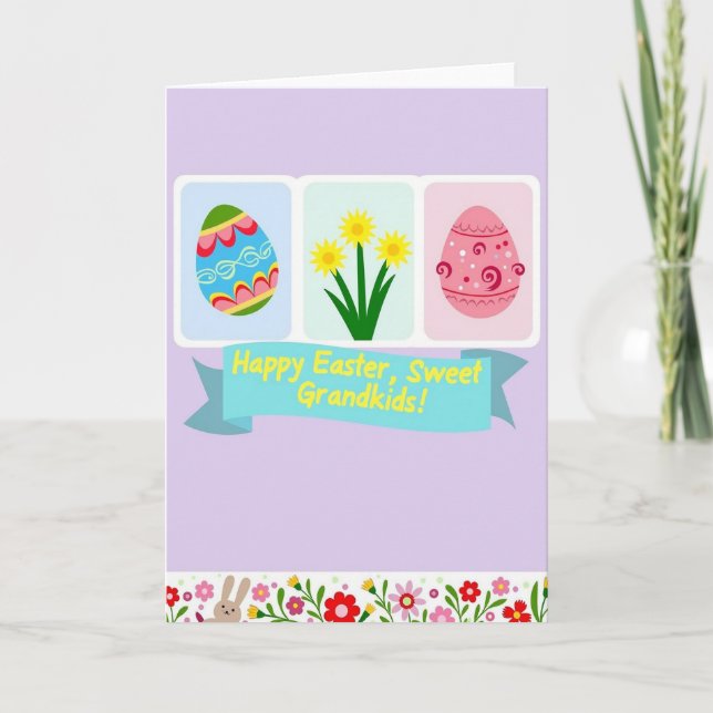 Faux Gold Springtime Fun Card Kort (Framsida)