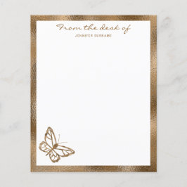 Faux Golden Gult Foil look like Butterfly & Text
