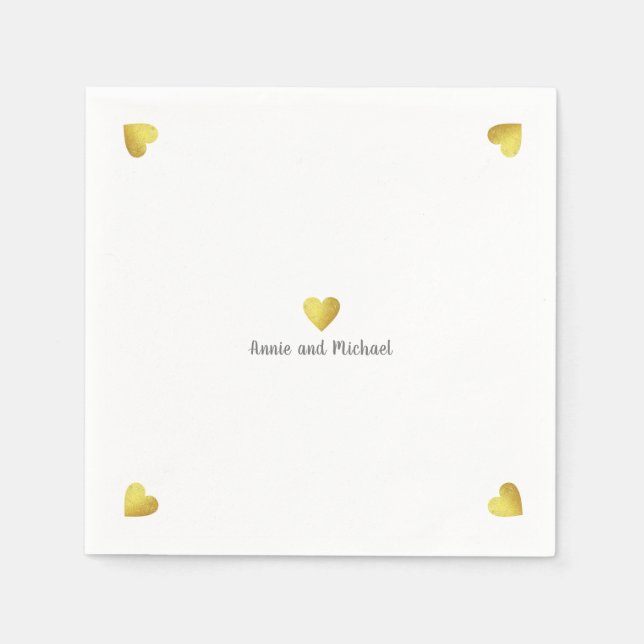 faux golf-hjärtan kärlek pappersservett (Framsidan)