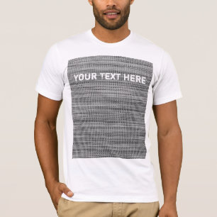 Faux Grått Fabric Art Design T-Shirt Anpassningsba