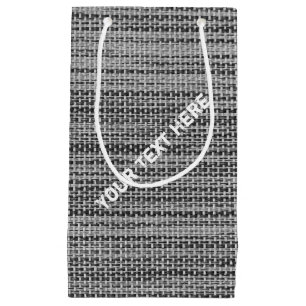 Faux Grått Fabric Gift Bag med Anpassningsbar Text