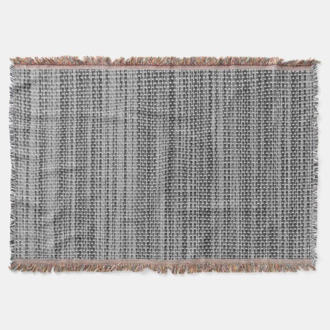 Faux Grått Fabric Throw Blanket Filt (Framsidan)