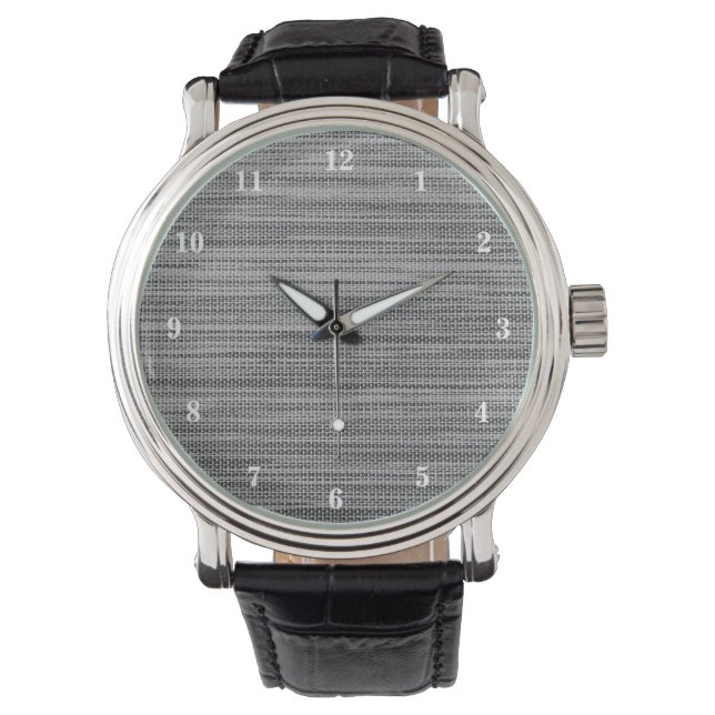 Faux Grått Fabric Watch Armbandsur (Framsida)