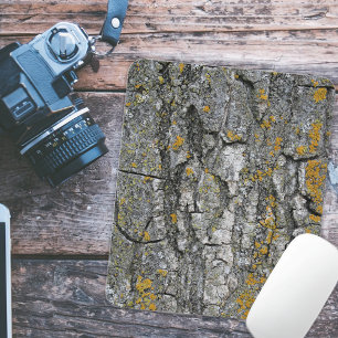 Faux Grått Grunge Wood Träd Bark Musmatta