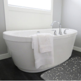 Faux Grått Terrazzo Badrumsmatta