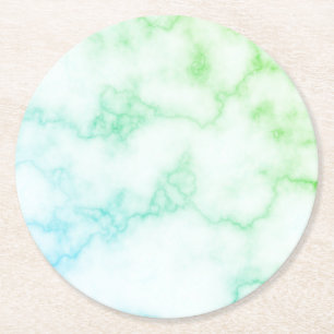 Faux Grönt Marble Round Papprare Underlägg Papper Rund