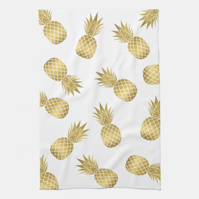 Faux Guld ananas Kökshandduk (Vertikal)