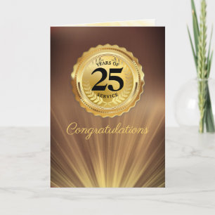Faux guld anpassningsbar-årsjubileum för anställda kort