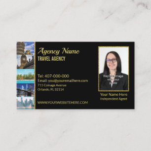 Faux Guld Black din fotoresa Agent Visitkort