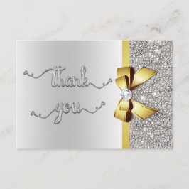 Faux Guld Bow Silver Sequins Tack