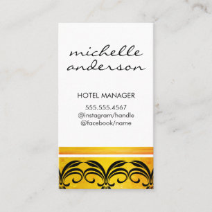 Faux Guld Brushed // Exquisite Inslag Visitkort