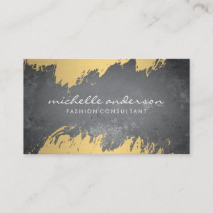 Faux Guld Brushed Slate Struktur Visitkort