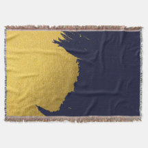 Faux Guld Brushstroks med marinblå bakgrund