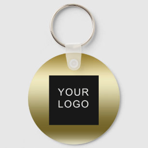 Faux Guld Business Corporate Logotyp Design Nyckelring