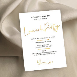 Faux Guld Business Grand Open Launch Party Inbjudningar