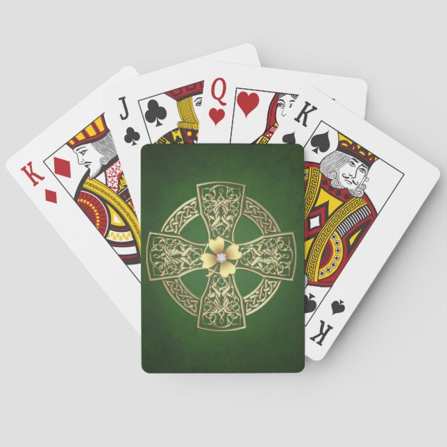Faux Guld Celtic Kor-spelkort Casinokort (Baksidan)