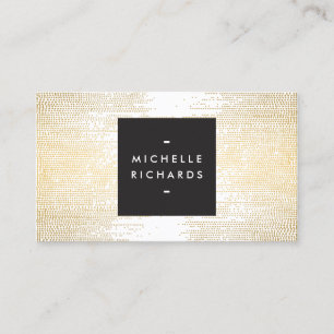 Faux Guld Confetti Dots Mönster Modern Visitkort