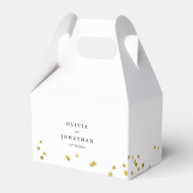 Faux Guld Confetti | Modern bröllopsfavoritruta