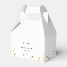 Faux Guld Confetti | Modern bröllopsfavoritruta Presentaskar