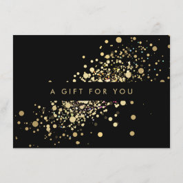 Faux Guld Confetti på intyg för gåva till svart ly