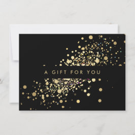 Faux Guld Confetti på intyg för gåva till svart ly