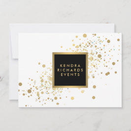 Faux Guld Confetti på intyg för vit gåva
